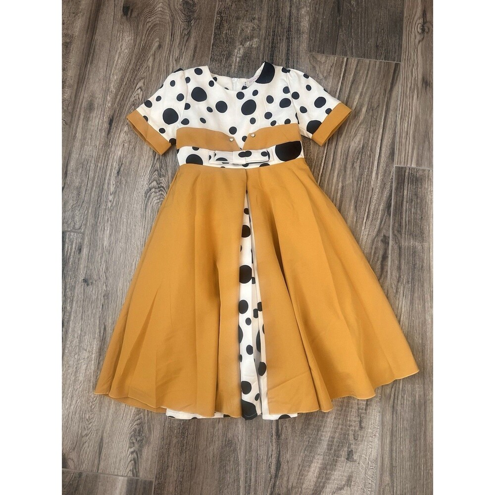 DOLPHIN ROSE Polka Dot Spring Summer Girls Halter Dress formal rich unique #150